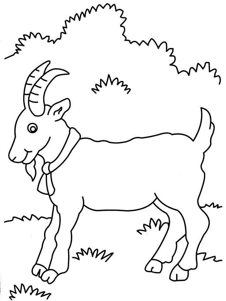 Goat coloring page printable