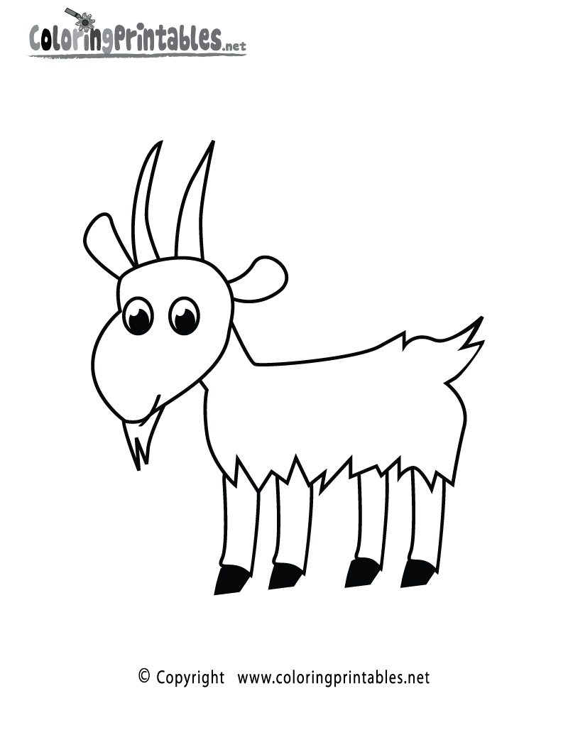 Goat coloring page