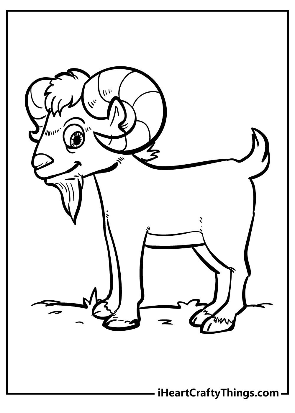 Goat coloring pages free printables