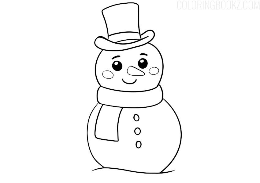 Snowman coloring page