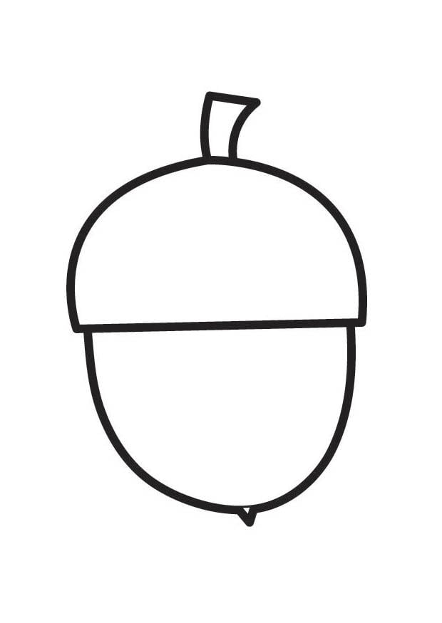 Coloring page acorn