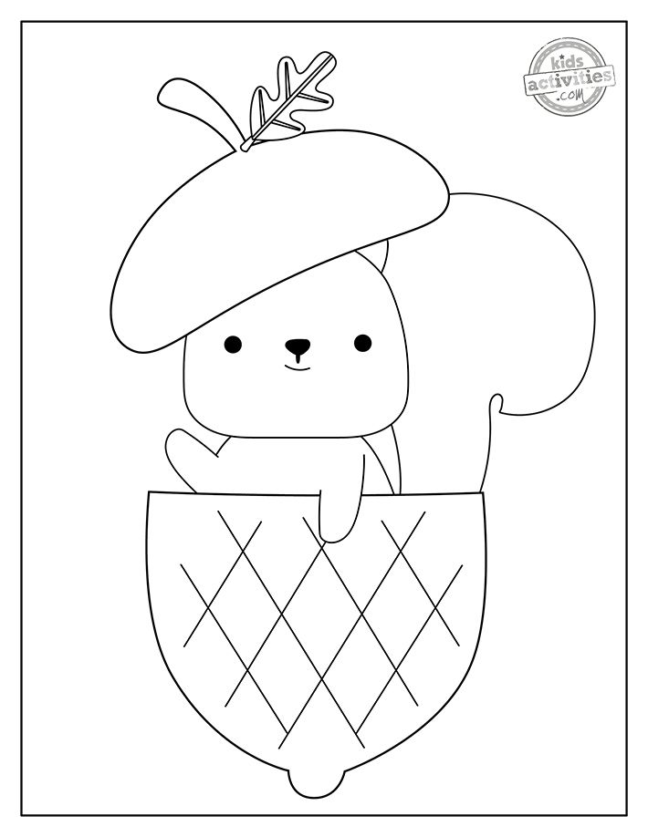 Free printable acorn coloring pages fall coloring pages coloring pages preschool crafts fall