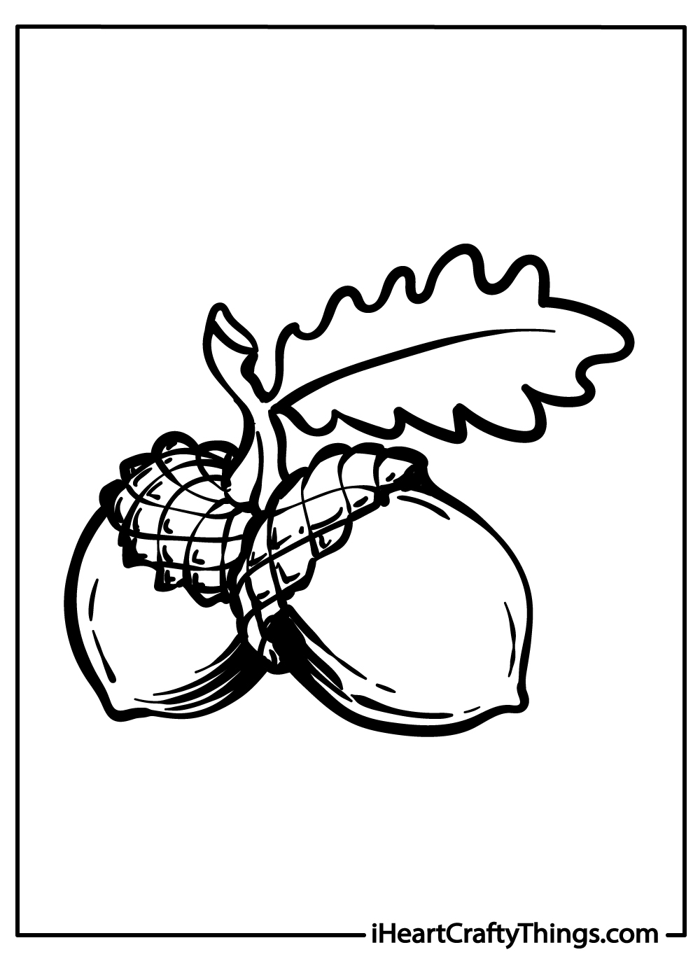 Acorn coloring pages free printables