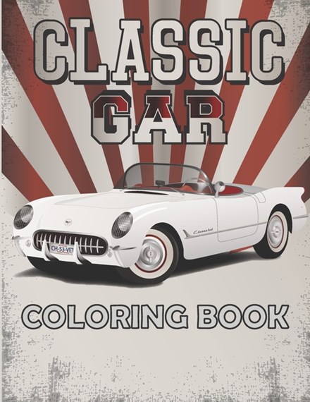 Classic car coloring book by art coloring