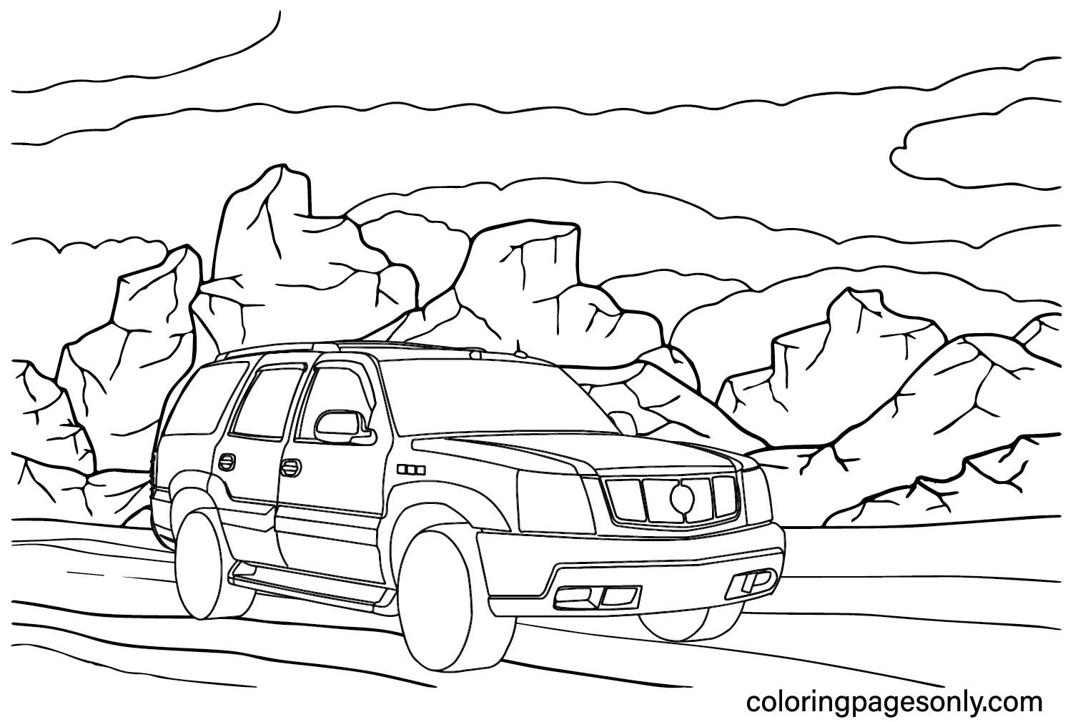 Cadillac coloring pages