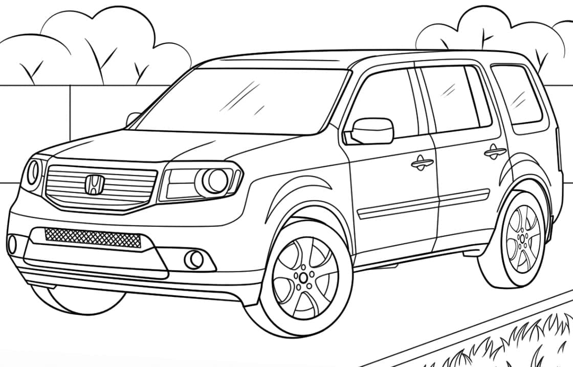 Honda odyssey car coloring page