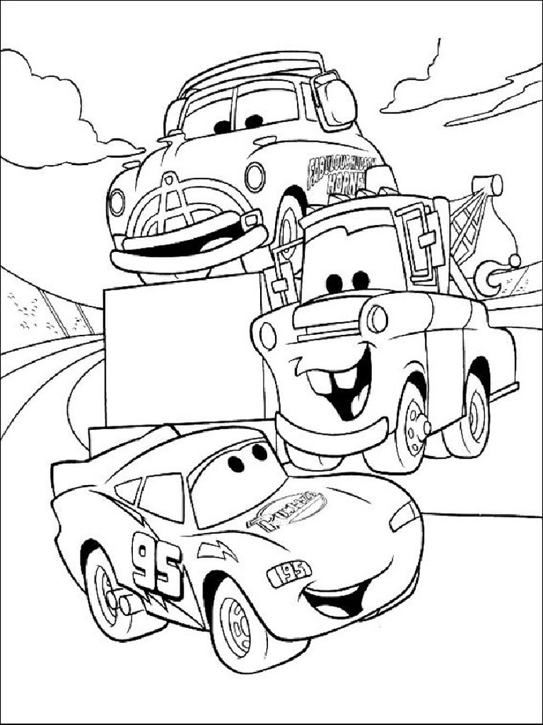 Cars para colorear pdf