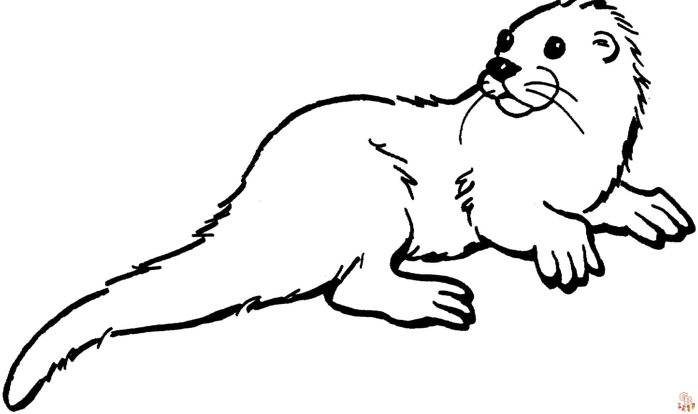 Printable sea otter coloring pages free for kids and adults