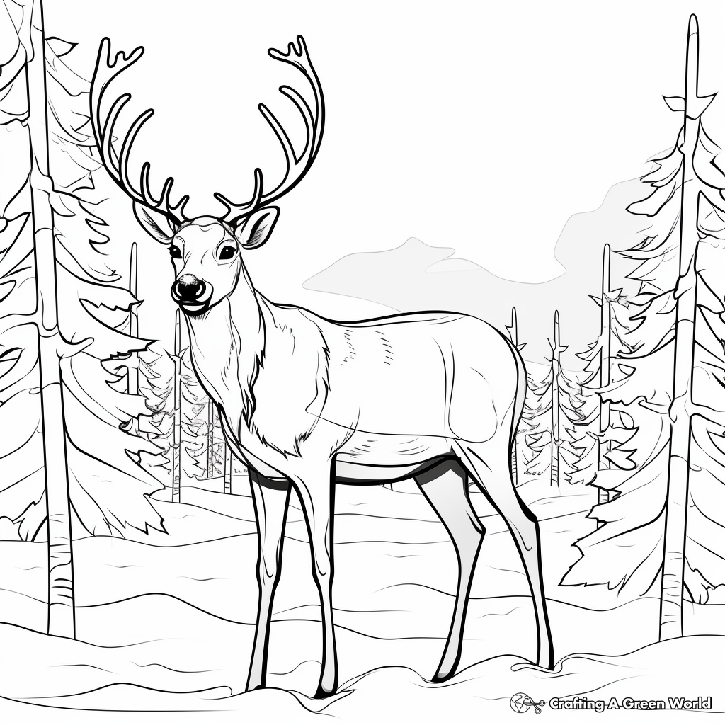 Winter animal coloring pages