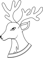 Reindeers coloring pages caribou