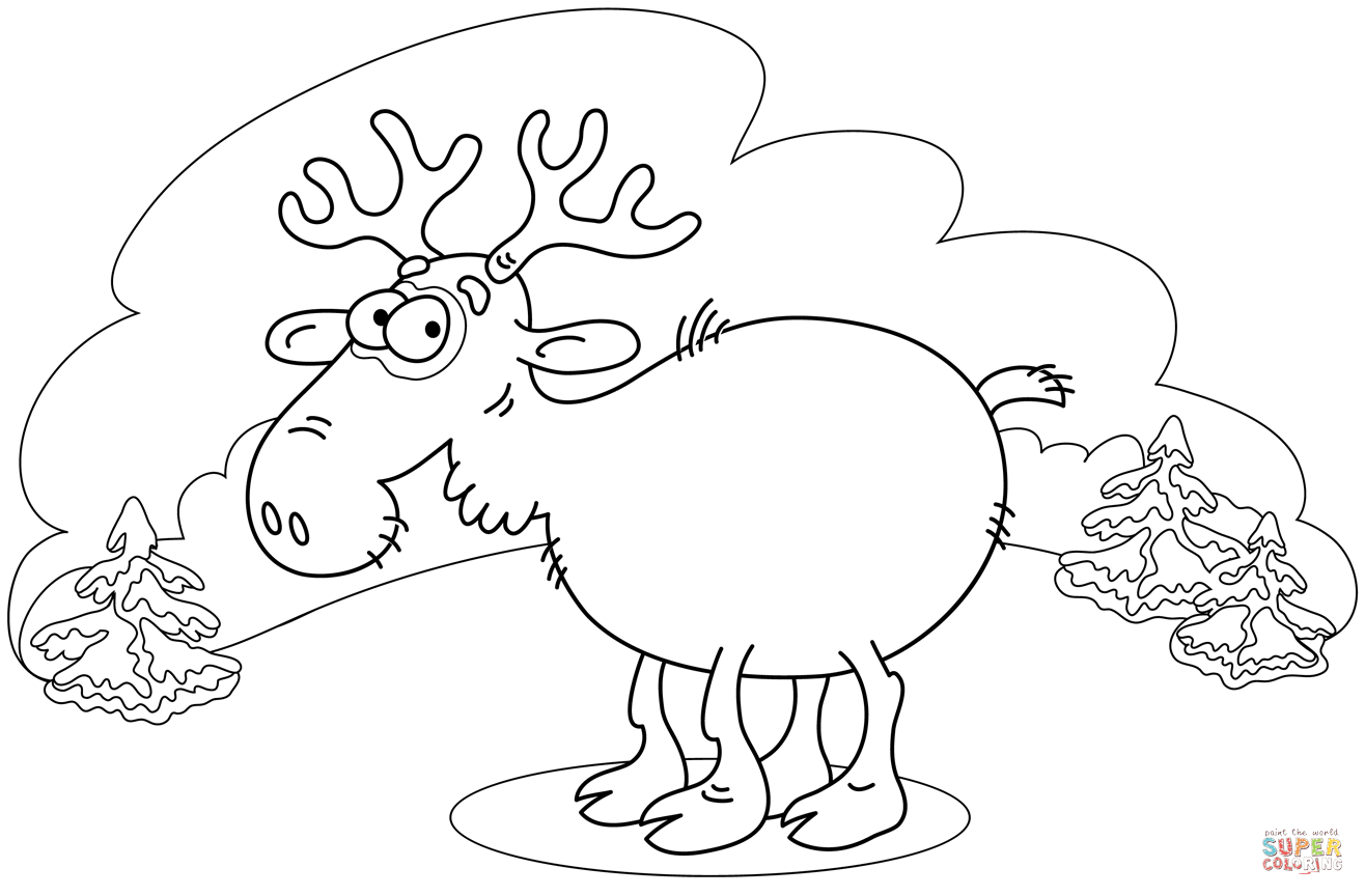 Caribou coloring page free printable coloring pages