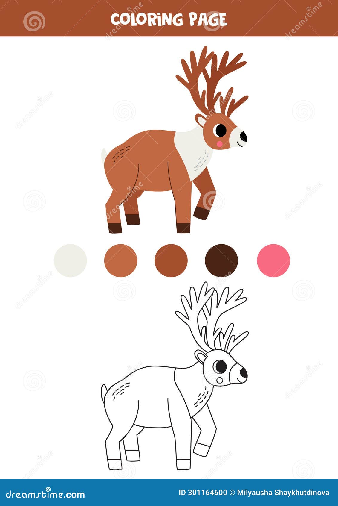 Caribou coloring page stock illustrations â caribou coloring page stock illustrations vectors clipart