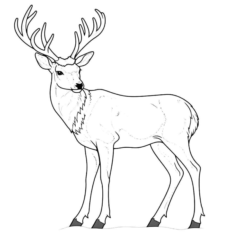 Caribou coloring pages â coloring corner