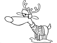 Reindeers coloring pages caribou