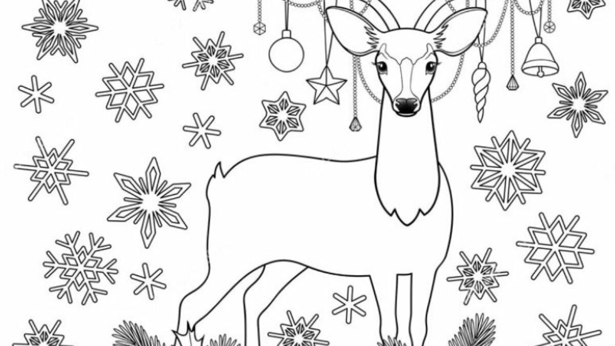 Printable reindeer coloring pages for kids add some color to that reindeer