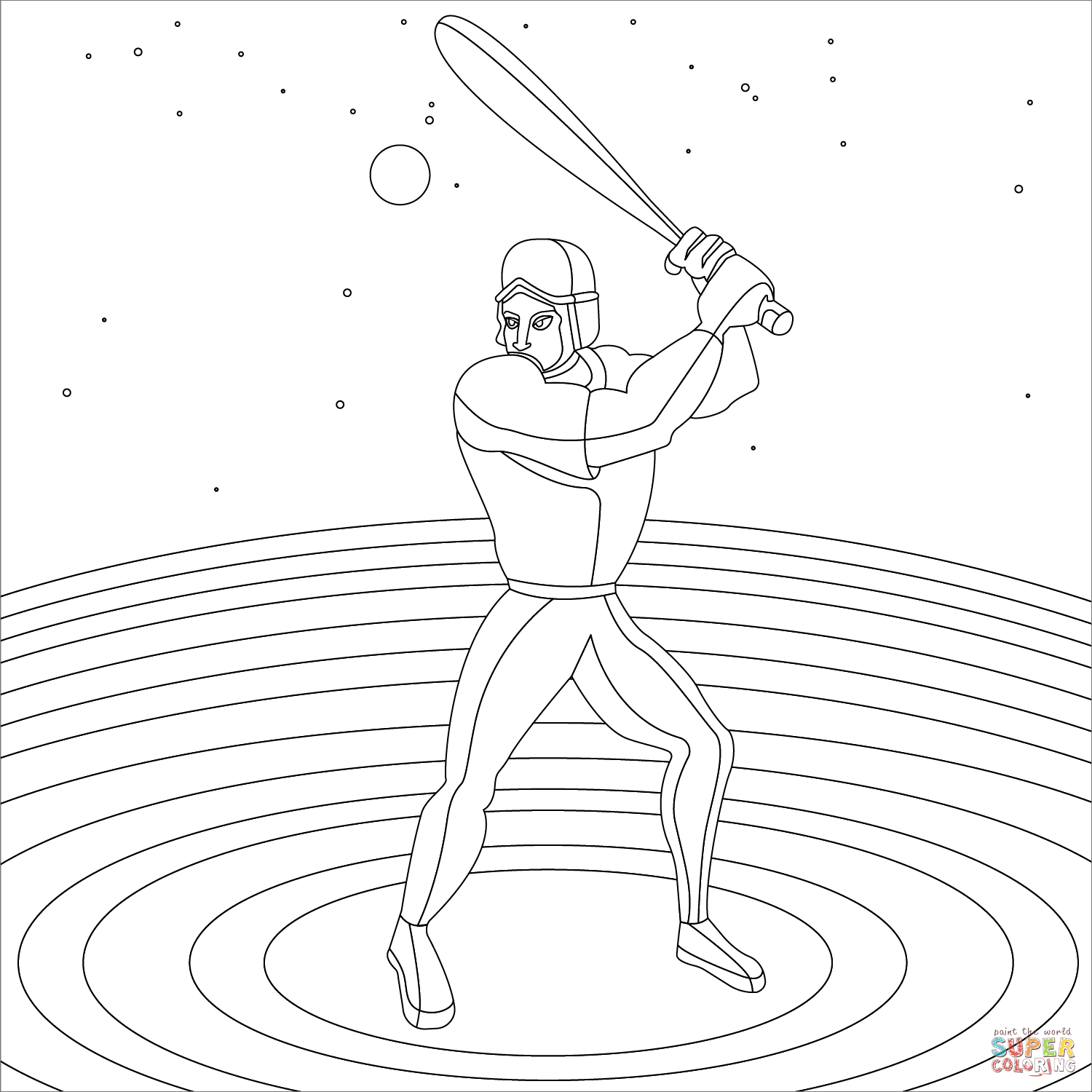 Baseball coloring page free printable coloring pages