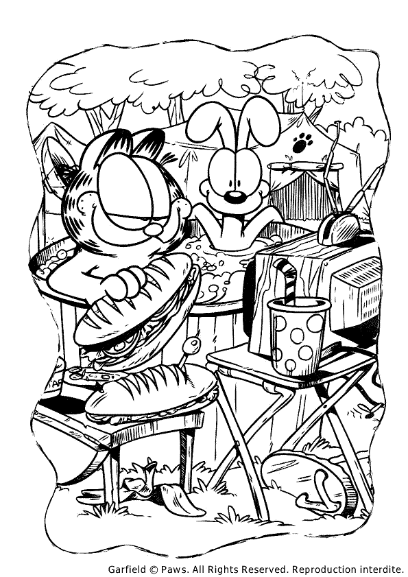 Garfield coloring pages to download