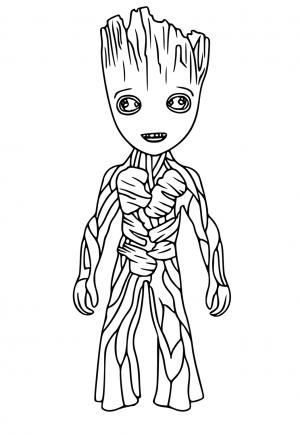 Free printable groot coloring pages for adults and kids