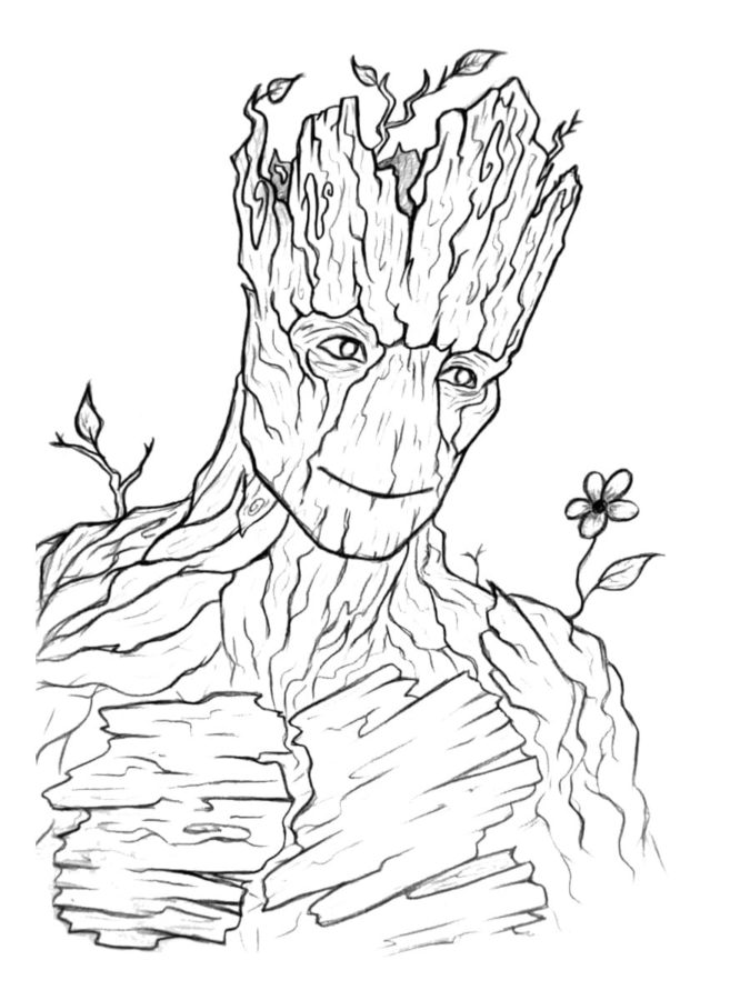 Groot coloring pages