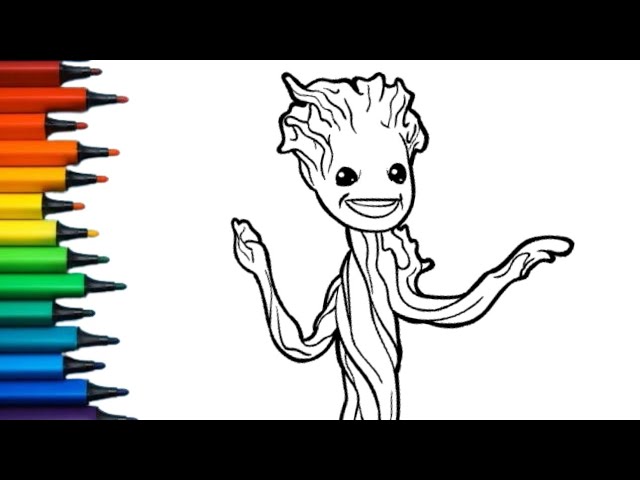 Groot coloring pages coloring groot coloring superhero