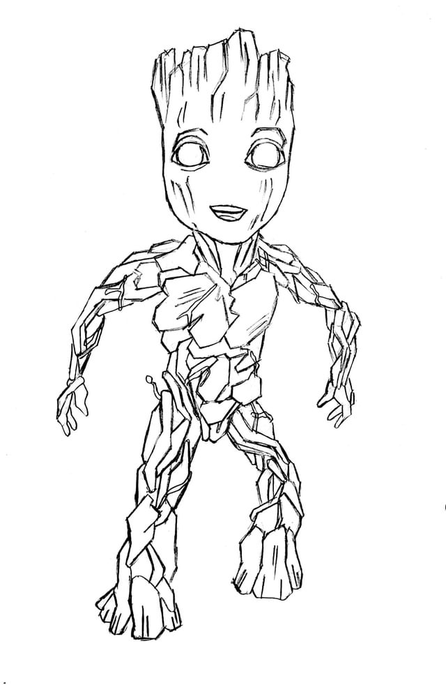 Baby groot by me pencils i know the pose is a bit weird rmarvelstudios