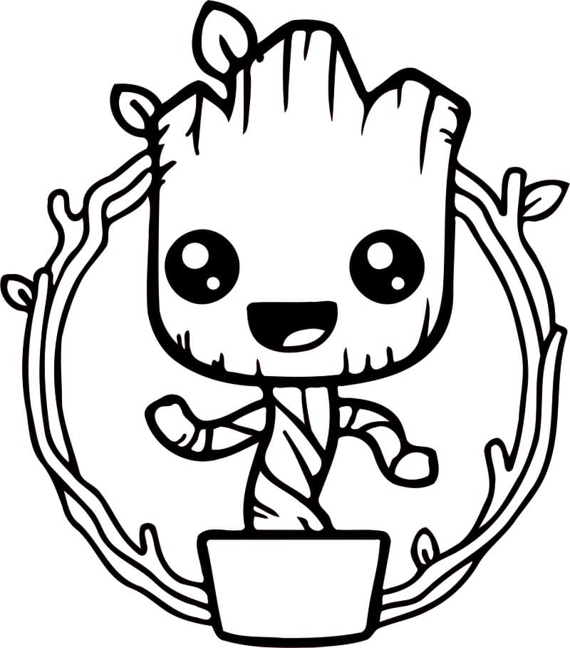 Groot coloring pages