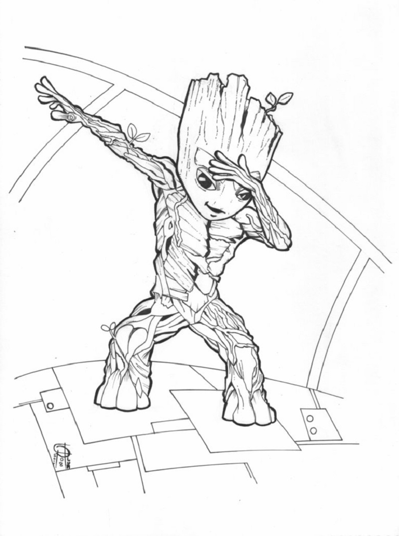 Baby groot coloring page to print coloring pages superhero coloring free adult coloring printables