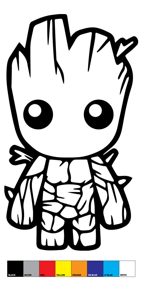 Baby groot style sticker funny decal