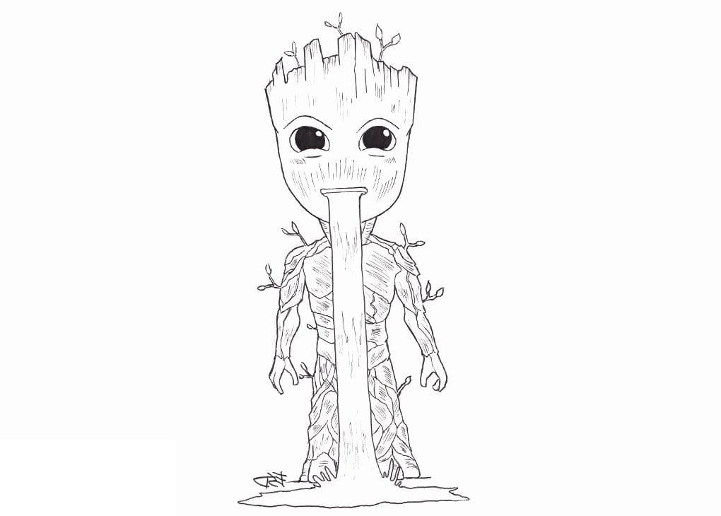 Groot coloring pages