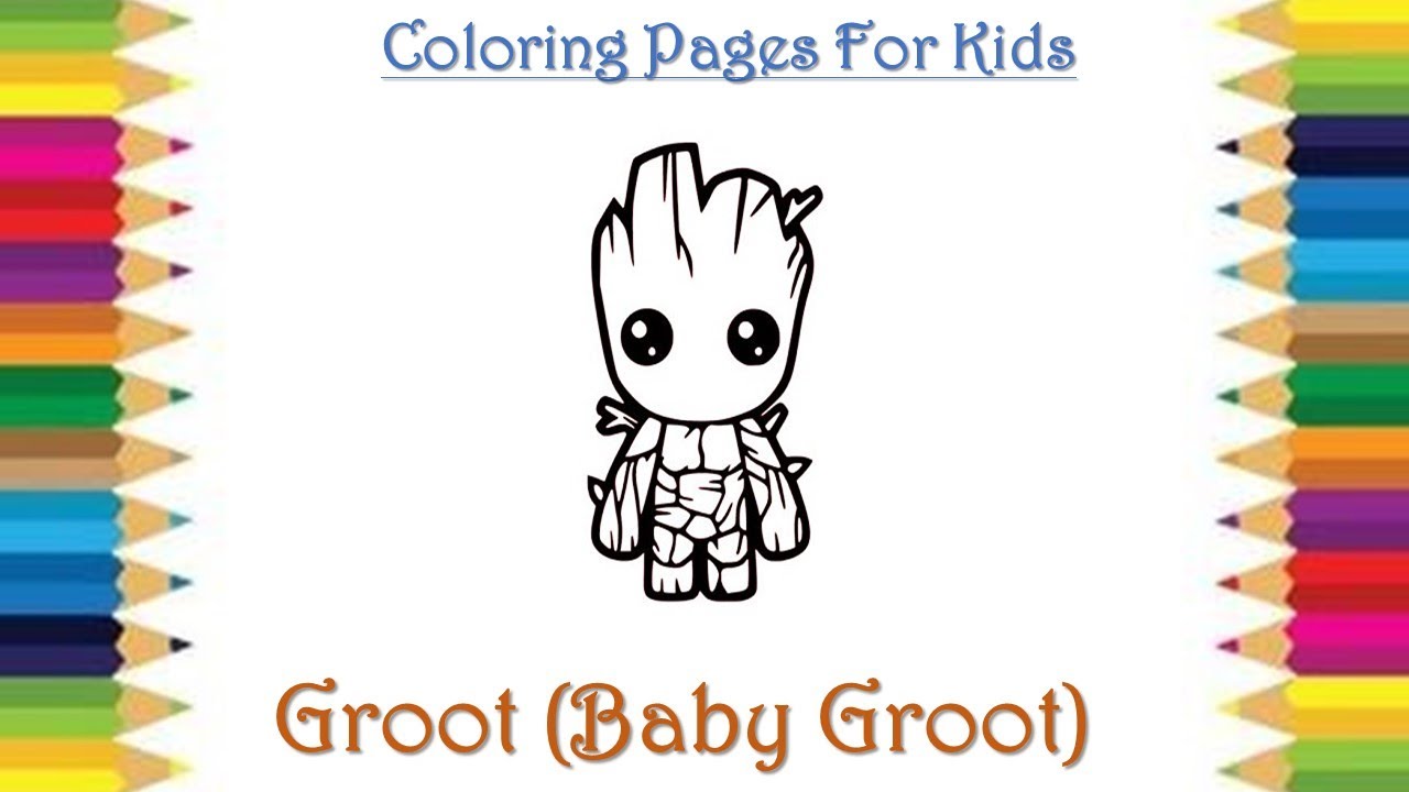 How to color baby groot guardians of the galaxy coloring page groot guardiansofthegalaxy