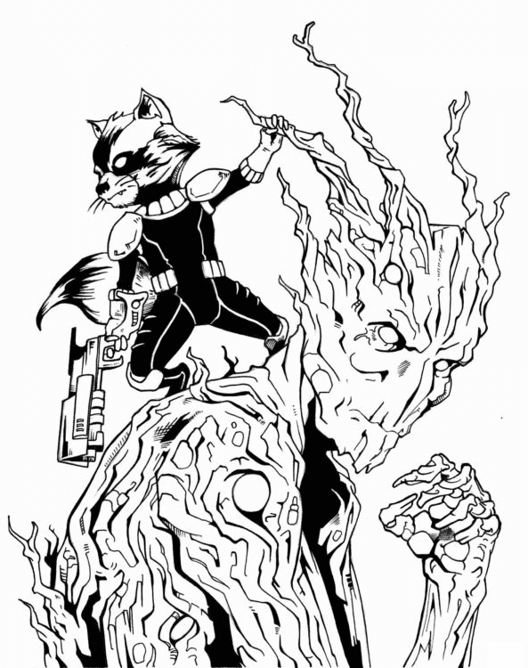 Guardians of the galaxy coloring pages printable for free download