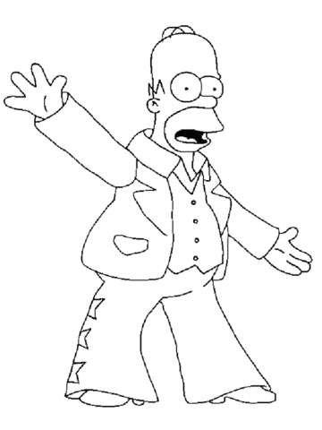 Homer simpson coloring page free printable coloring pages