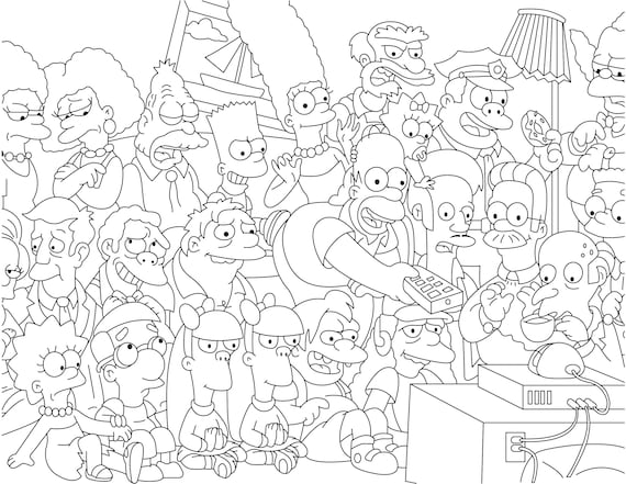 The simpsons coloring pages the simpsons png coloring pages for adults coloring couples cartoon coloring pages