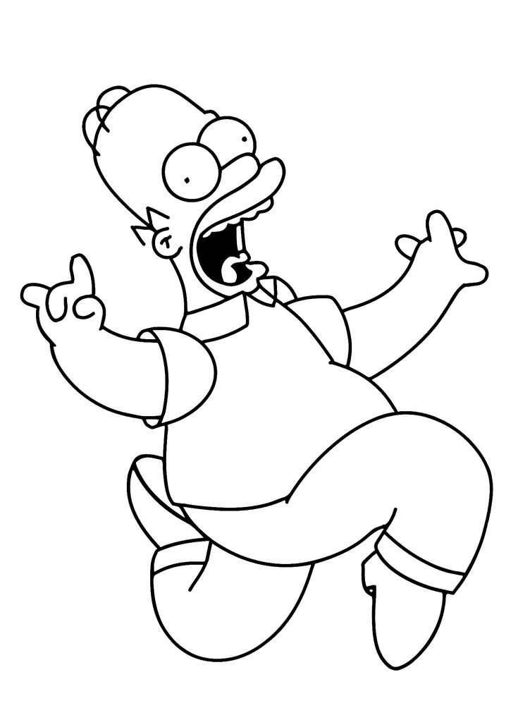 Simpsons homer coloring pages for kids printable free simpsons drawings cartoon coloring pages simpsons art