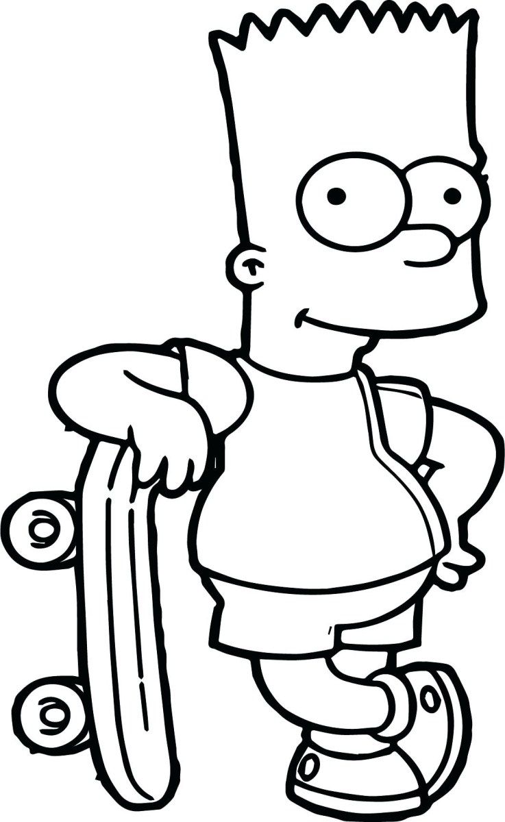 Simpsons coloring pages bart simpson coloring pages homer and simpsons to print chronicles