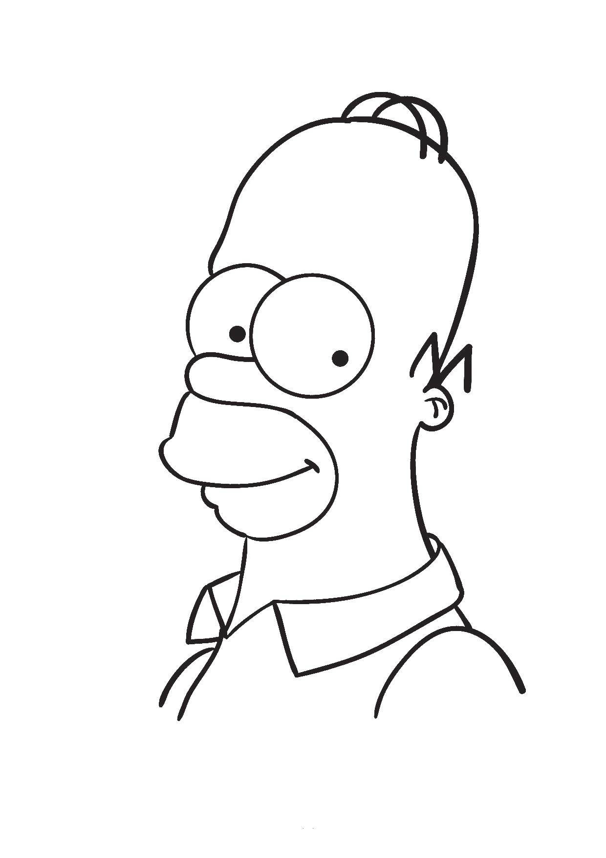 Online coloring pages simpson coloring page homer simpson cartoons