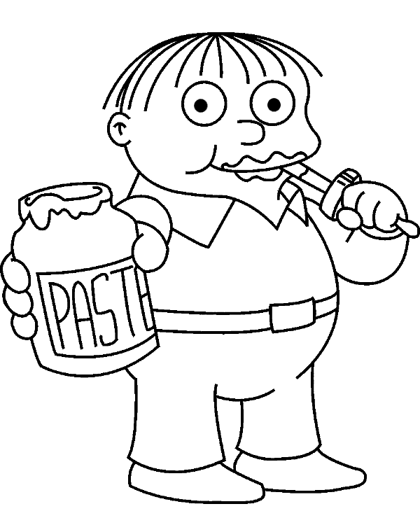 Ralph wiggum coloring pages the simpsons cartoon