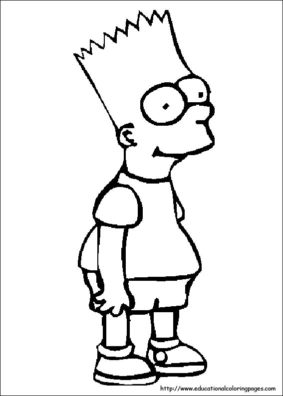 The simpsons coloring pages free for kids