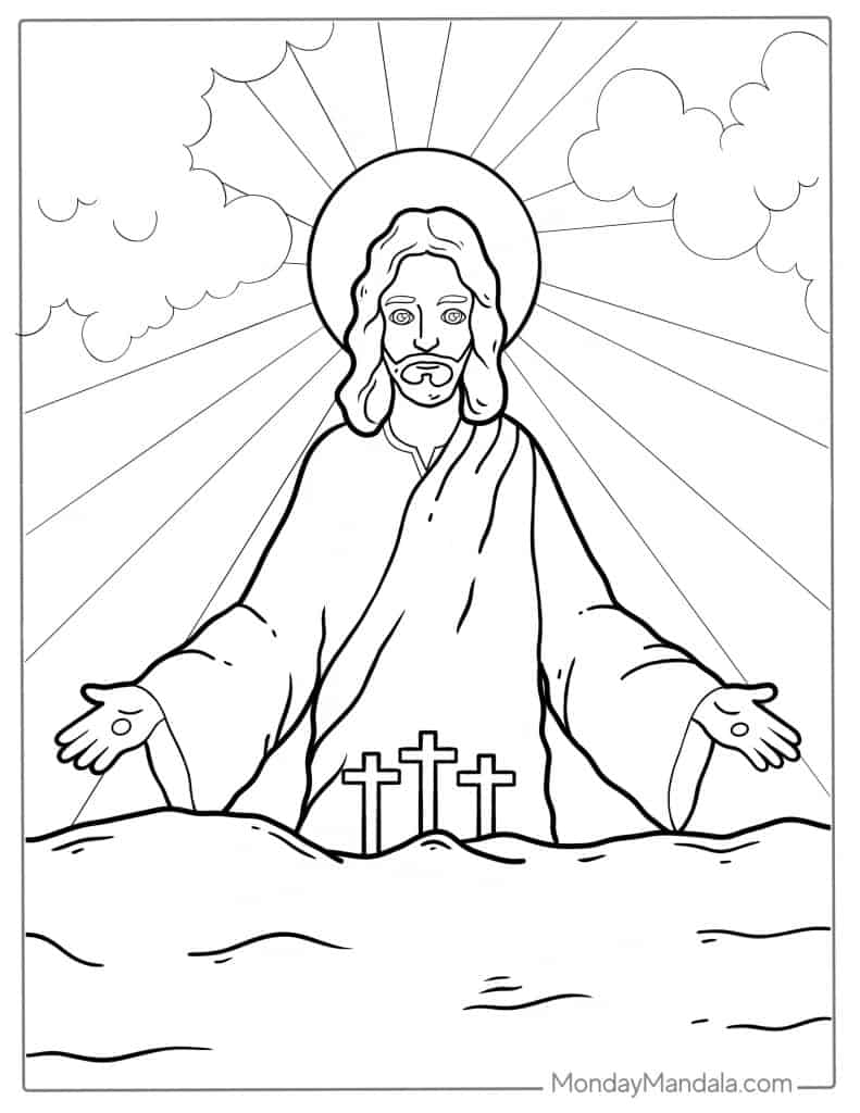 Jesus coloring pages free pdf printables