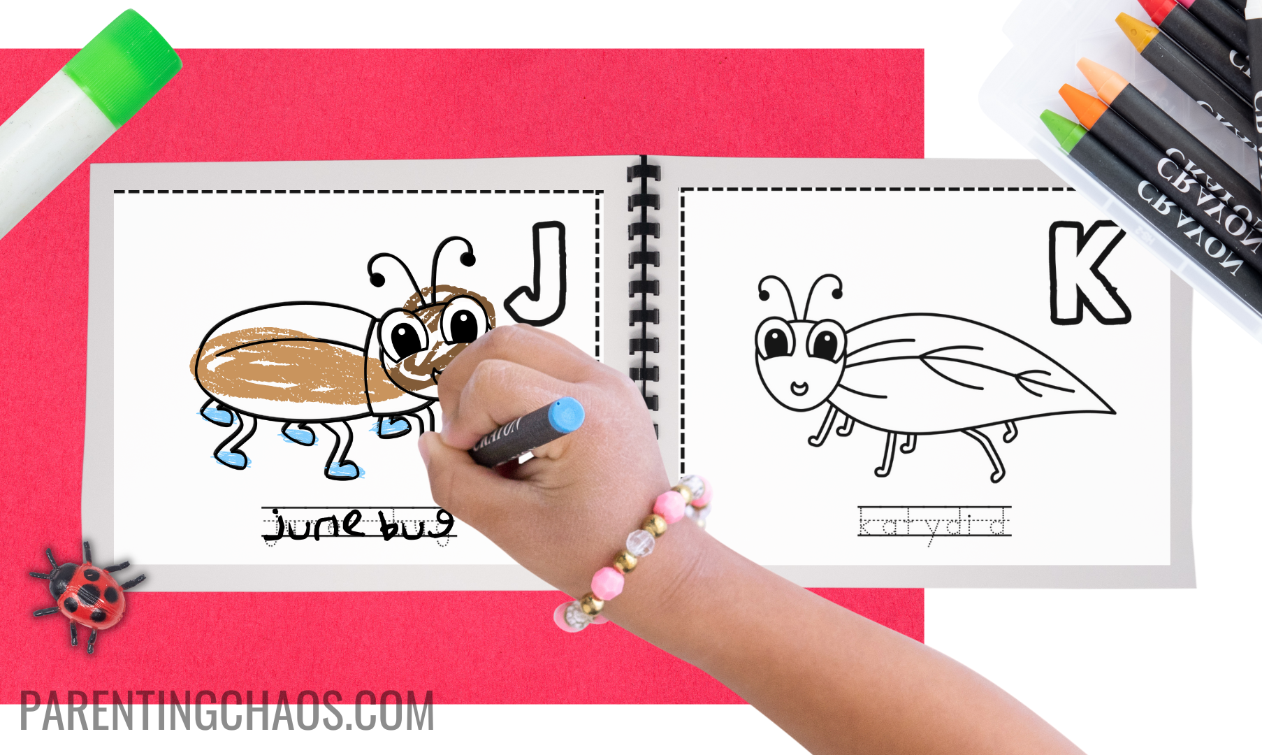 Printable alphabet bug book â parenting chaos