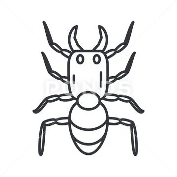 June bug line detail style icon clip art