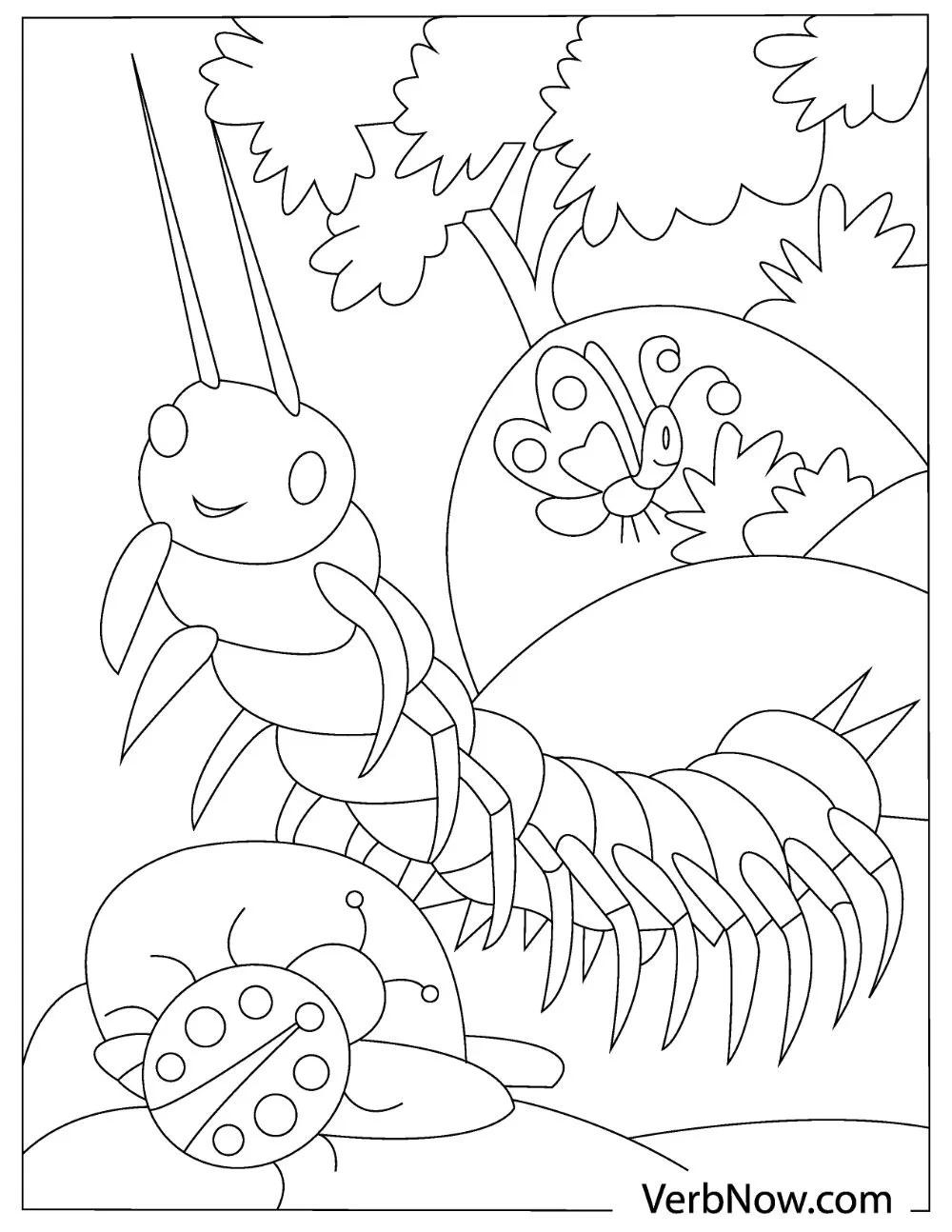 Free bug coloring pages for download printable pdf