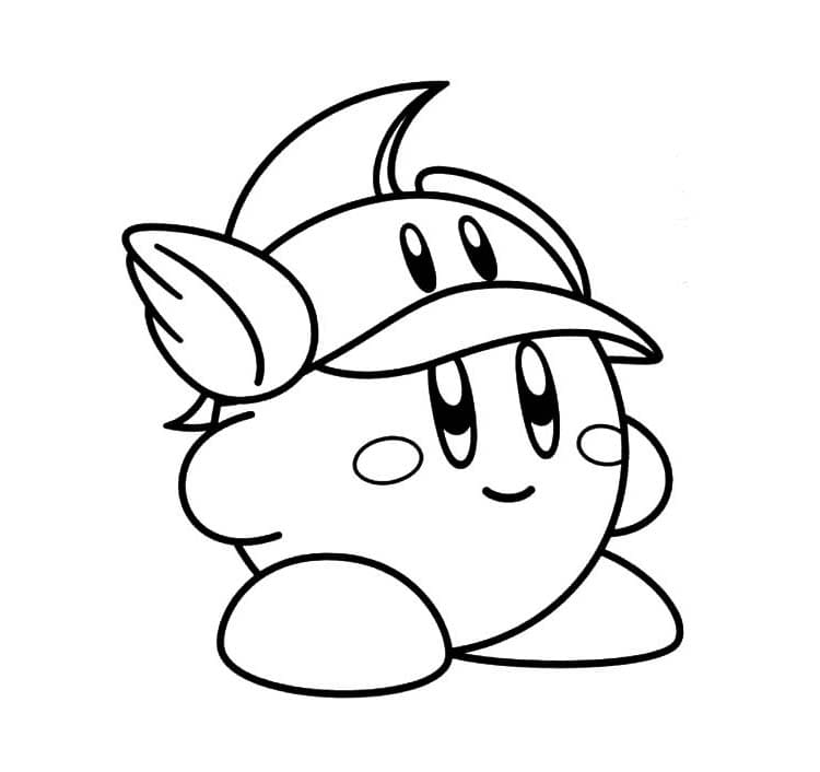 Famous characters nintendo kirby coloring page