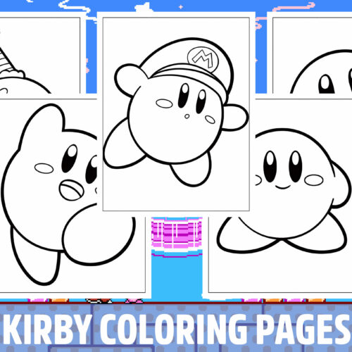 Kirby coloring pages for kids girls boys teens birthday school activity made by teachers