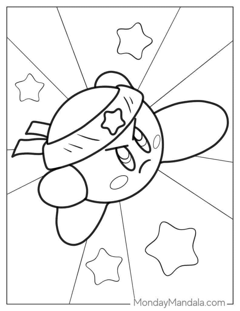 Kirby coloring pages free pdf printables