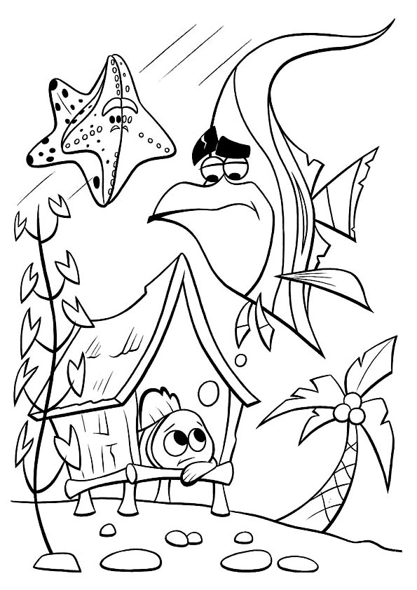 Coloring pages finding nemo coloring page