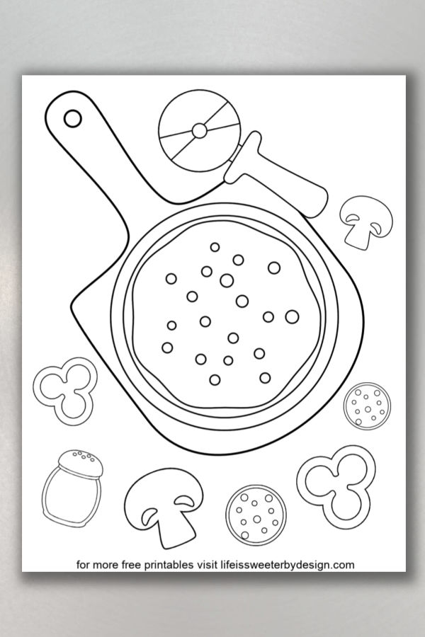 Pizza coloring pages