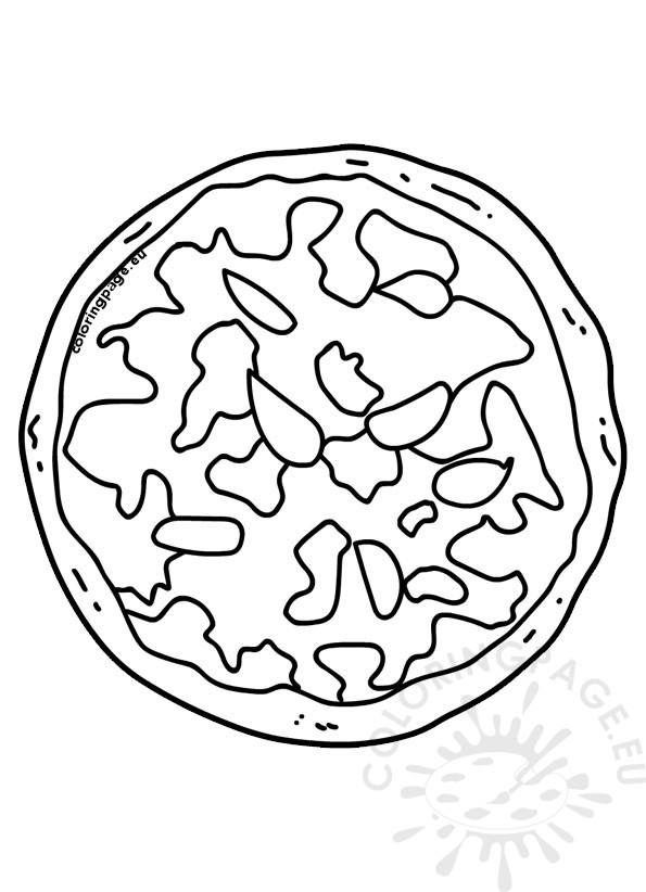 Pizza coloring page