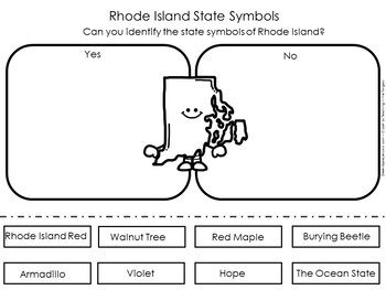 Rhode island state symbols worksheet activity kindergarten st nd rd grade