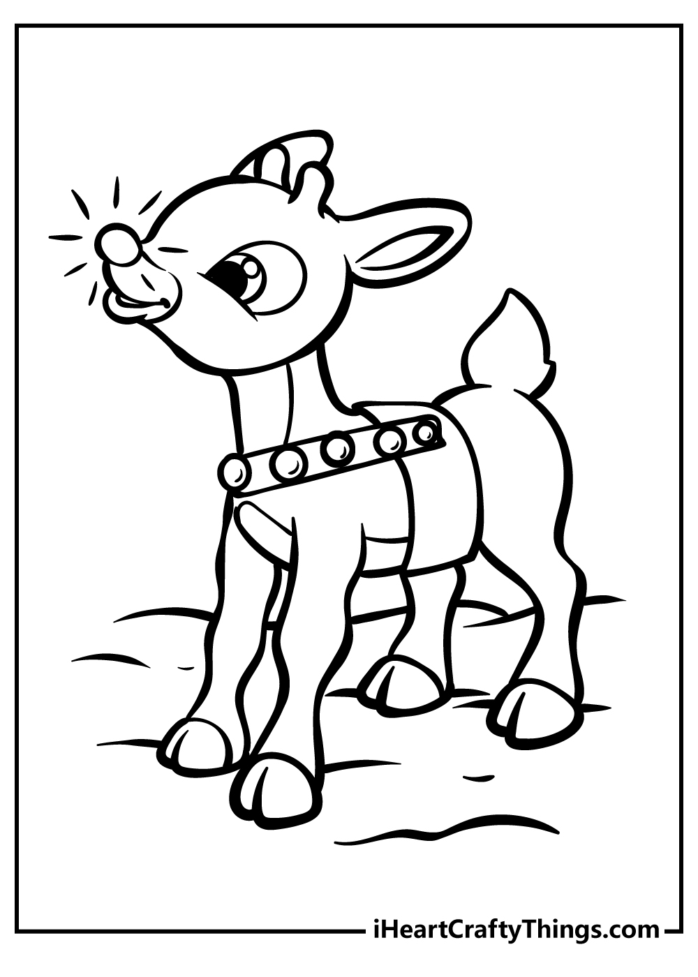 Rudolph coloring pages free printables